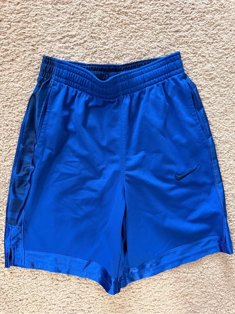 Nike Kids' Grey and Royal Blue Athletic Shorts - Duo